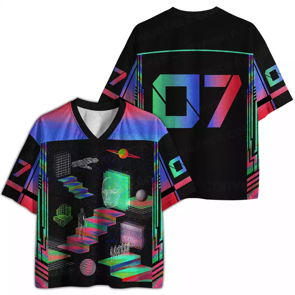 Cyber Dimensional Psychedelic Mesh Jersey