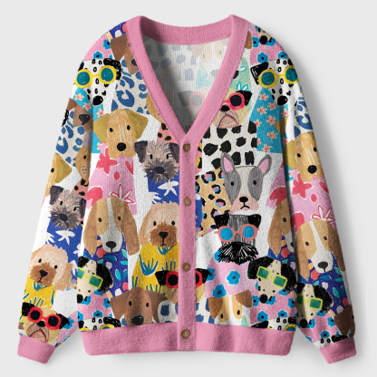 Puppy Parade Ugly Cardigan Sweaters 