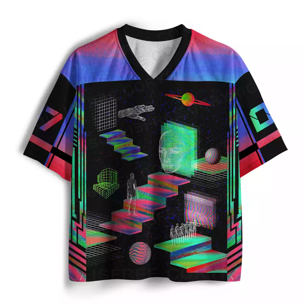 Cyber Dimensional Psychedelic Mesh Jersey