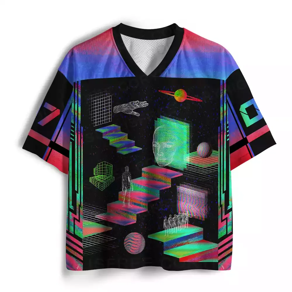 Cyber Dimensional Psychedelic Mesh Jersey