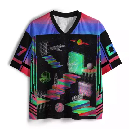 Cyber Dimensional Psychedelic Mesh Jersey