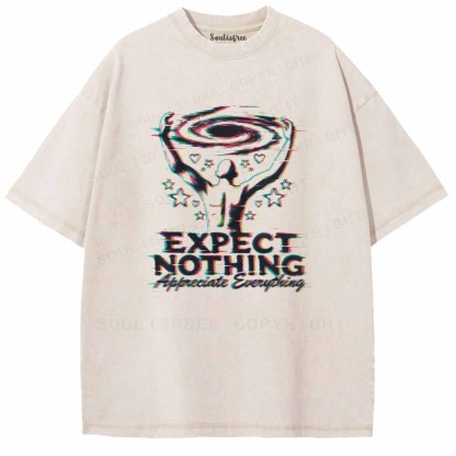 Soulisfree  EXPECT NOTHING  Washed Tee