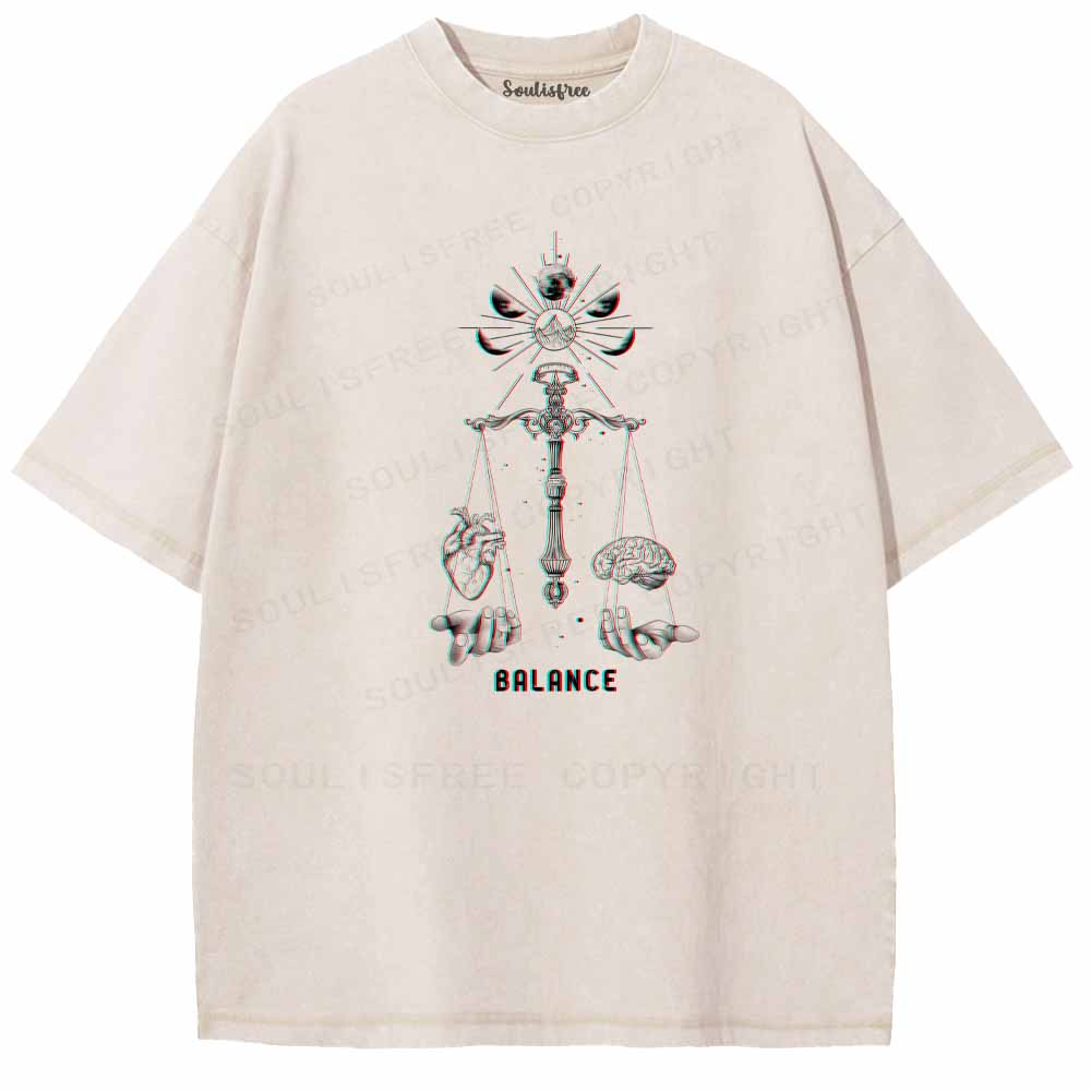 Soulisfree  Soul & Mind Celestial Balance Washed Tee