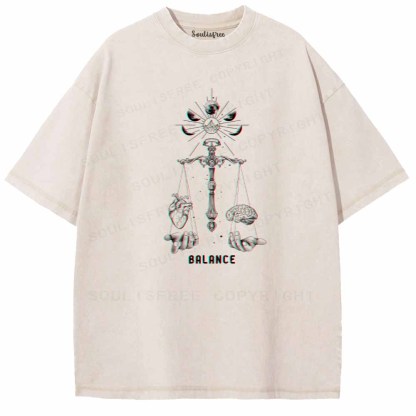 Soulisfree  Soul & Mind Celestial Balance Washed Tee
