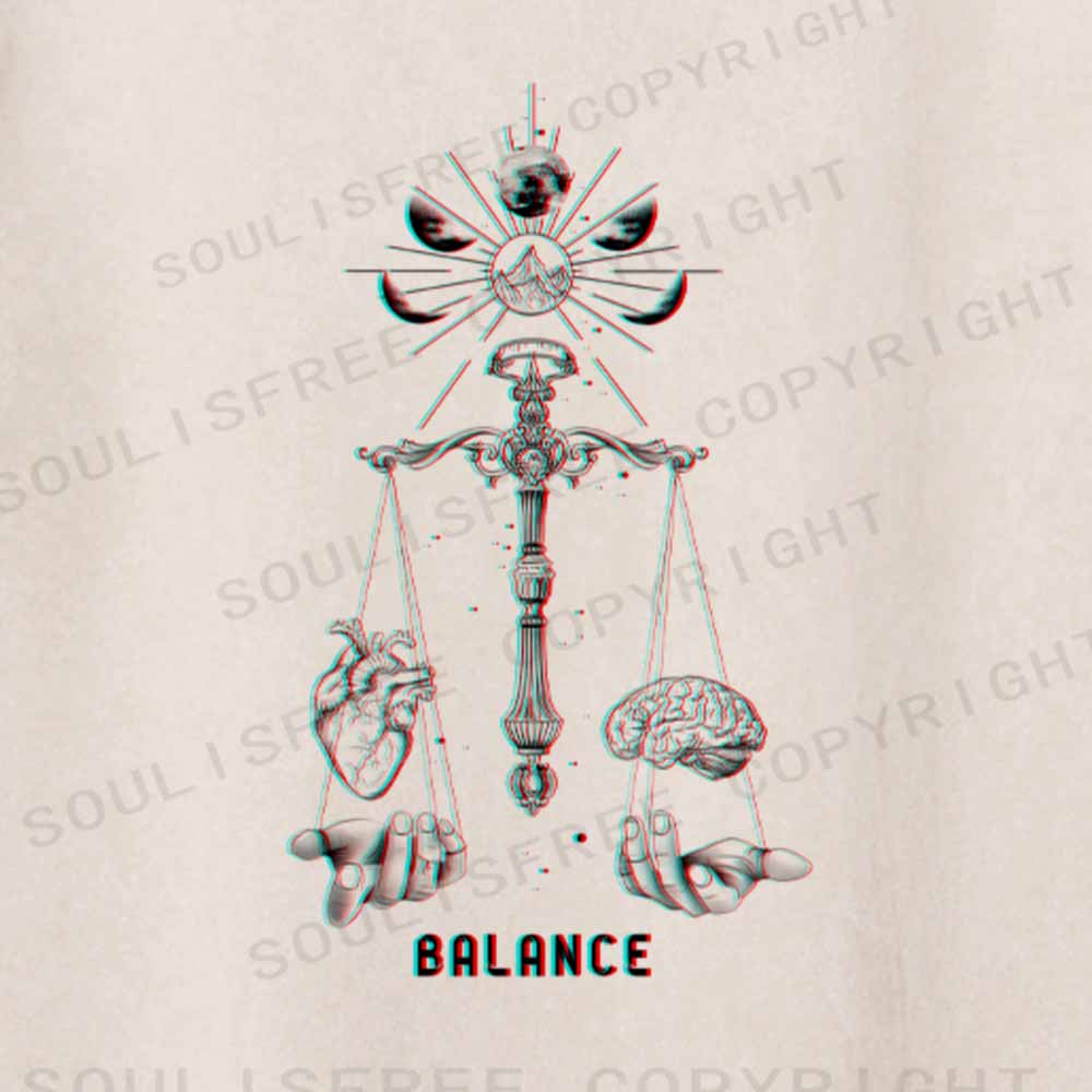 Soulisfree  Soul & Mind Celestial Balance Washed Tee