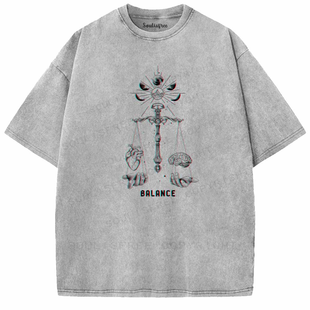 Soulisfree  Soul & Mind Celestial Balance Washed Tee