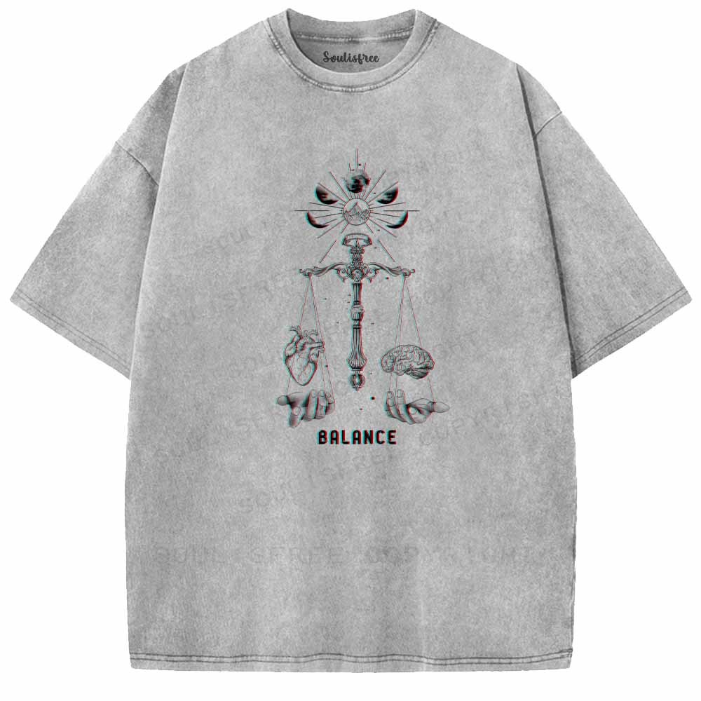 Soulisfree  Soul & Mind Celestial Balance Washed Tee