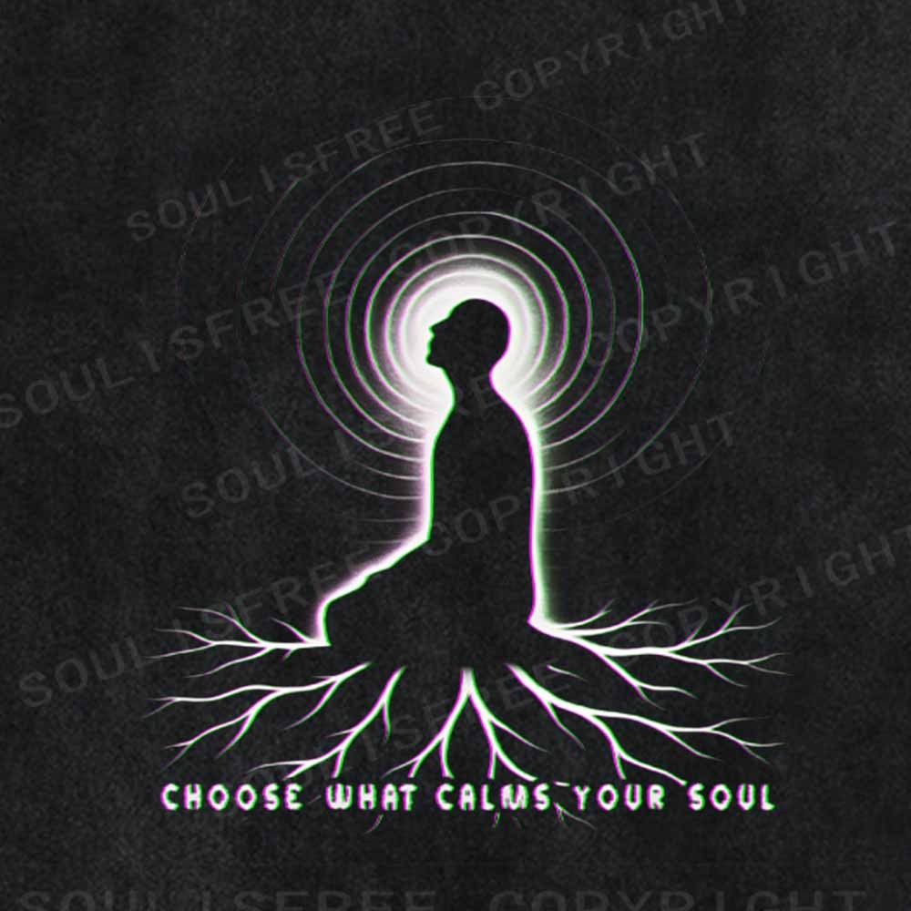 Soulisfree  CHOOSE WHAT CALMS YOUR SOUL Washed Tee