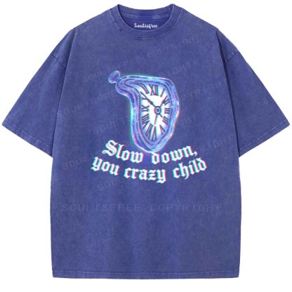 Soulisfree Slow Down, You Crazy Child  Washed Tee