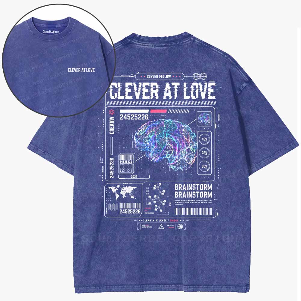 Soulisfree  CLEVER AT LOVE Washed Tee