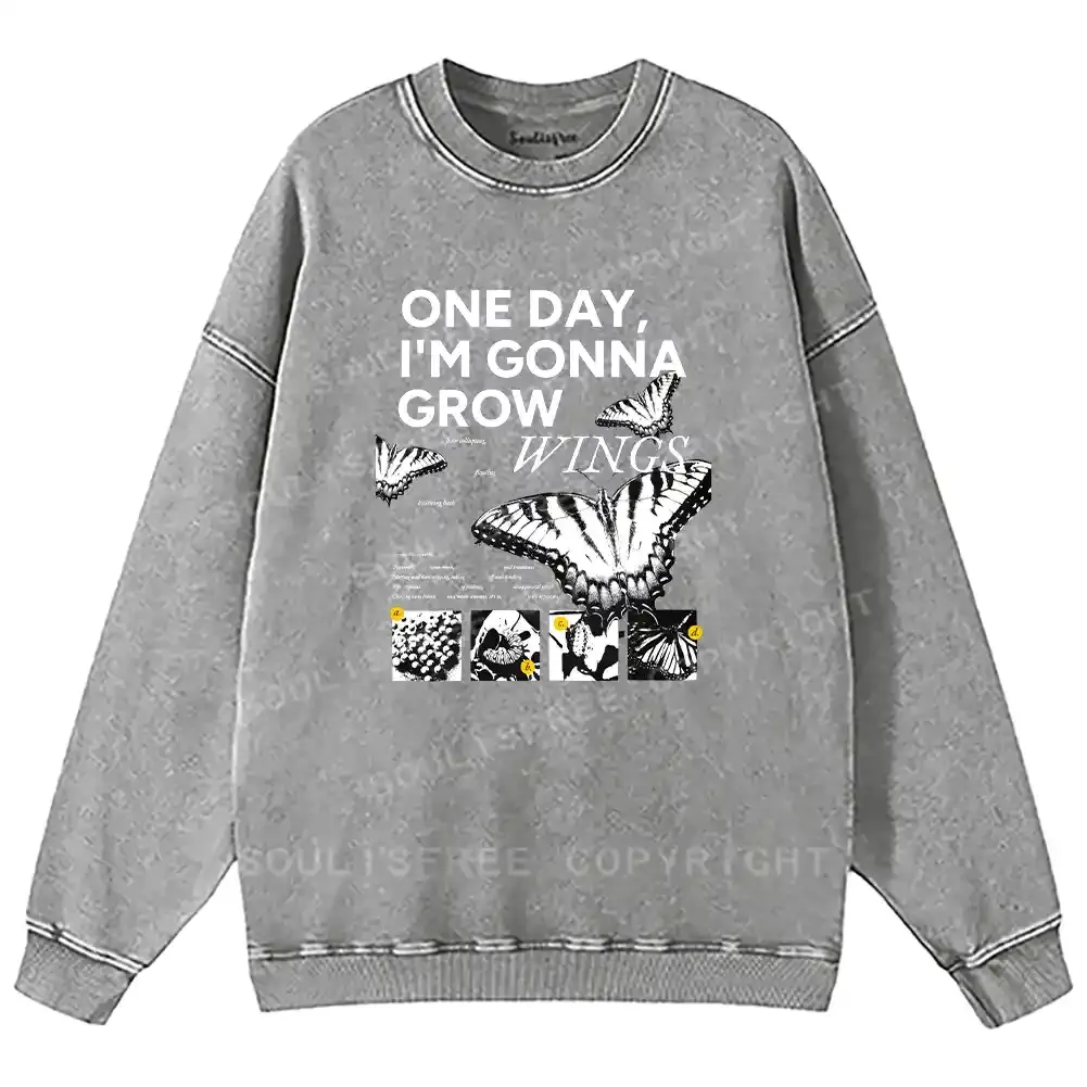 The Moment I Fly Washed Sweatshirts