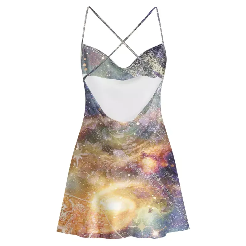 Soulisfree Shimmer Dream Cowl Neck Satin Mini Dress