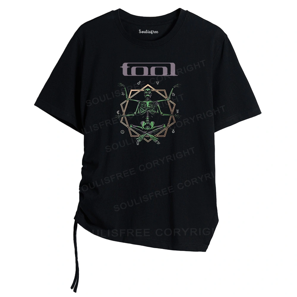 Soul Meditation Asymmetrical Top With Side Drawstring