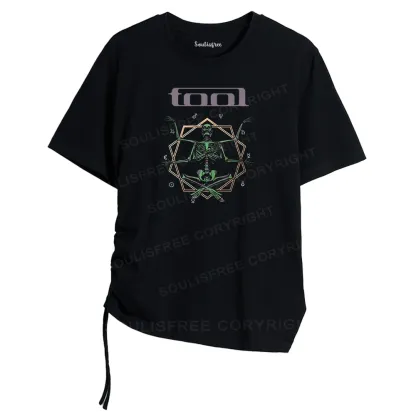 Soul Meditation Asymmetrical Top With Side Drawstring