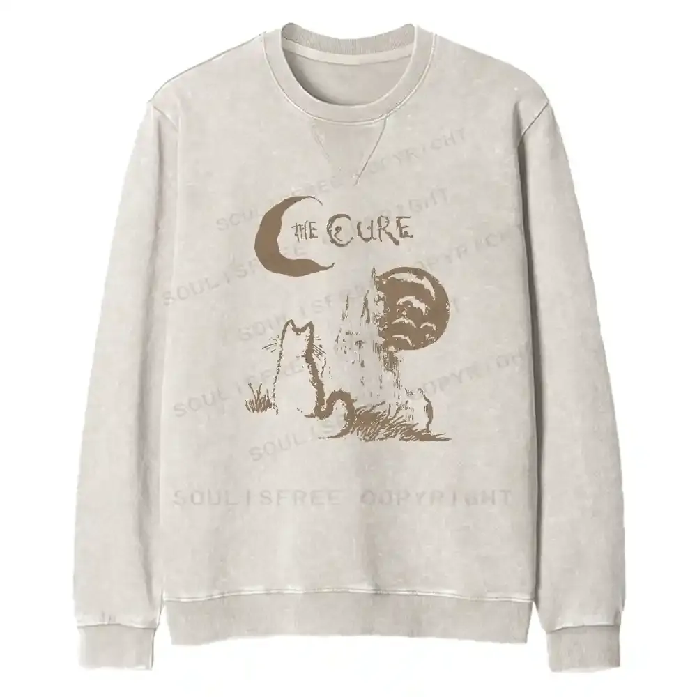 The Cure Fit Washed Sweatshirt