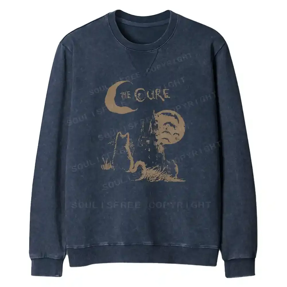 The Cure Fit Washed Sweatshirt