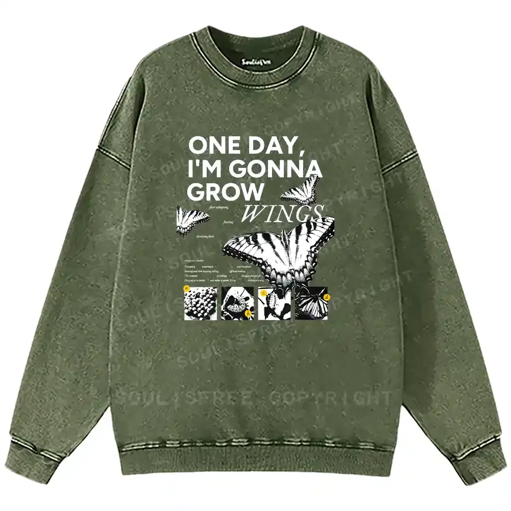 The Moment I Fly Washed Sweatshirts