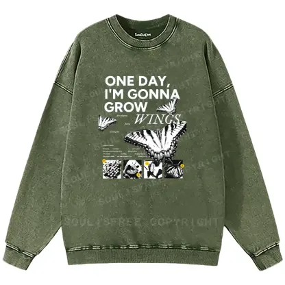 The Moment I Fly Washed Sweatshirts