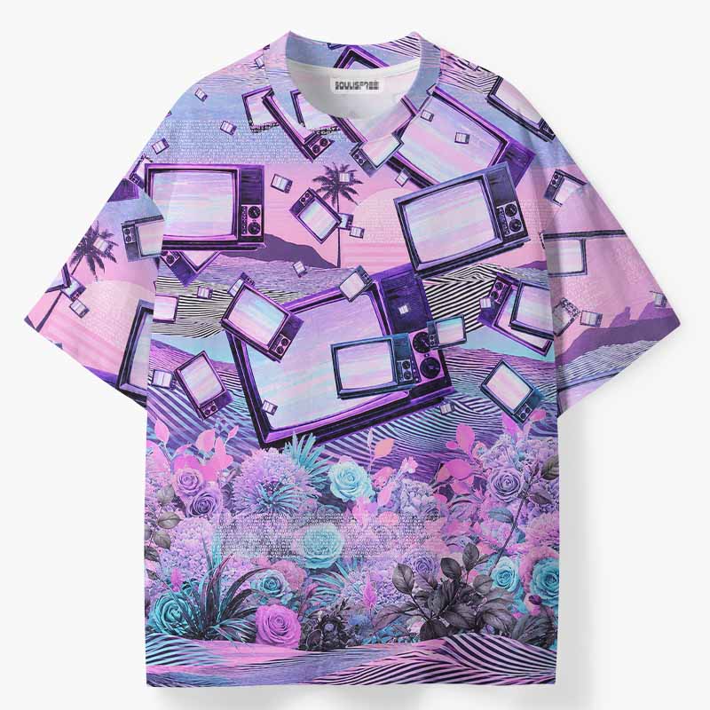 Soulisfree LOST SIGNAL ECO‑PERF Graphic Tee