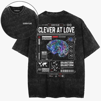 Soulisfree  CLEVER AT LOVE Washed Tee