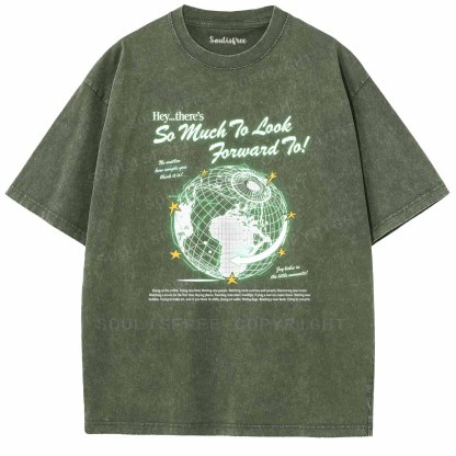 Soulisfree  Grid Earth Optimism Washed Tee