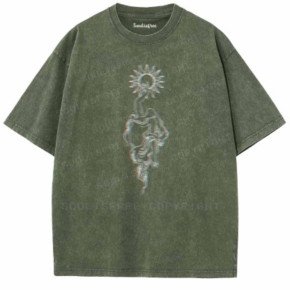 Soulisfree  Reach For Your Inner Sun Washed Tee