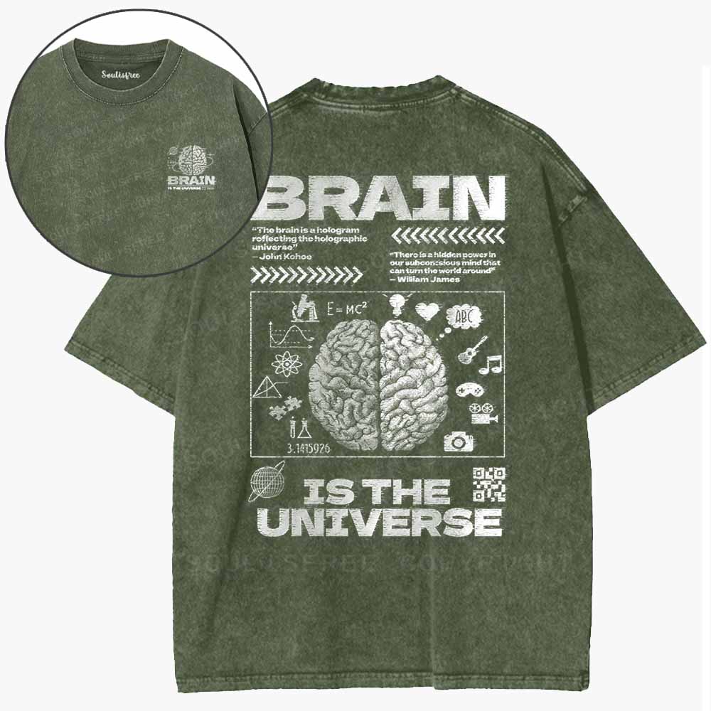 Soulisfree  Brain Universe Washed Tee