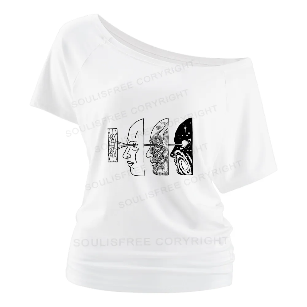 Reality Is Manipulated By Thought Off Shoulder Top