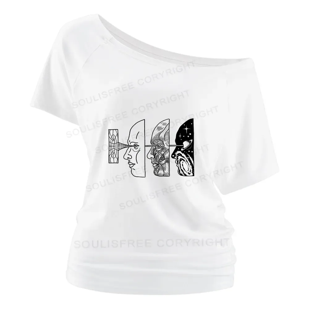 Reality Is Manipulated By Thought Off Shoulder Top