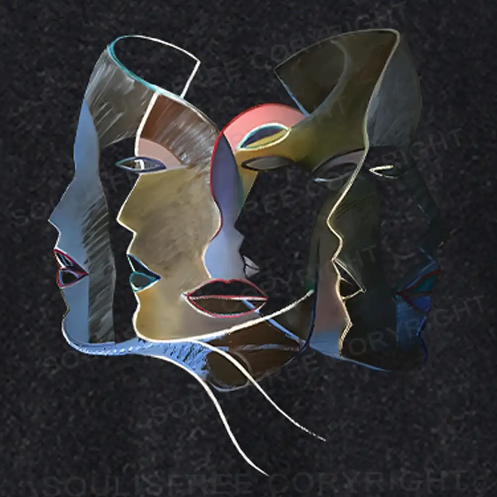 Layers of Masks Washed Crop T-shirt