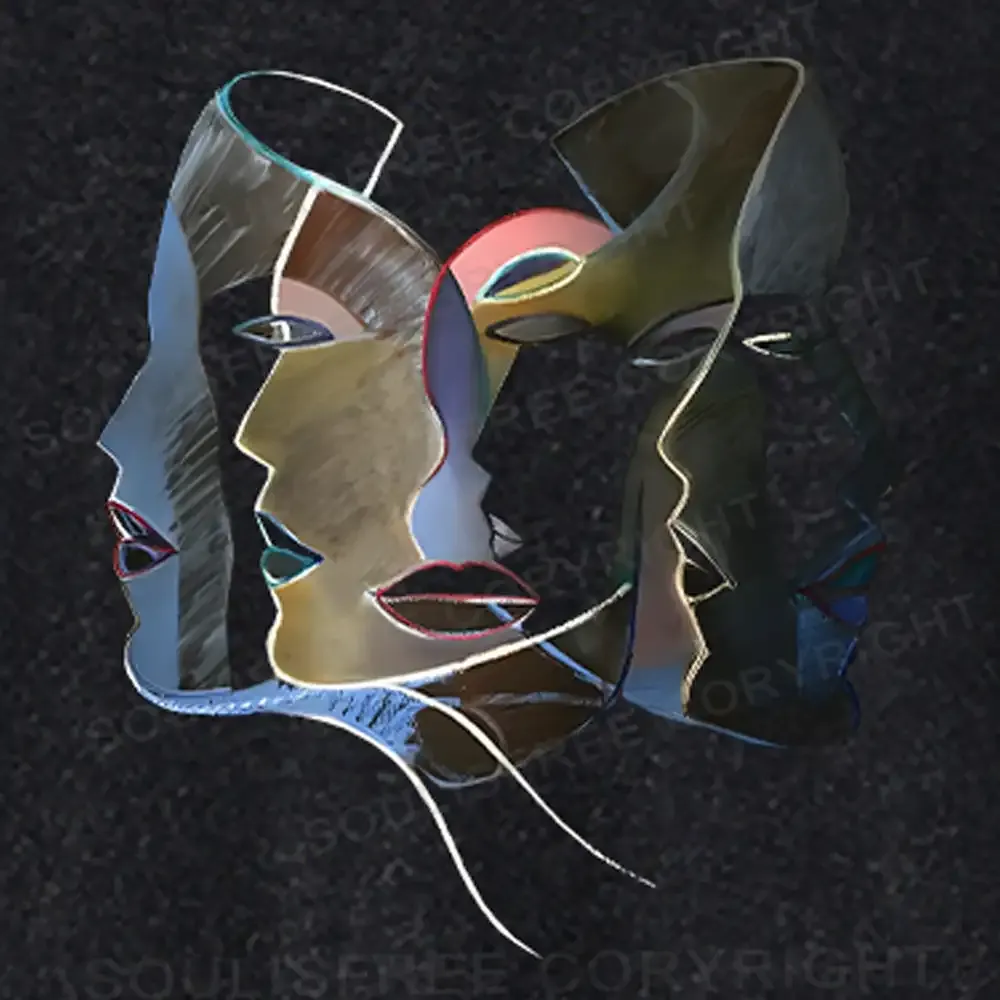 Layers of Masks Washed Crop T-shirt