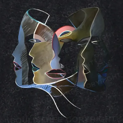 Layers of Masks Washed Crop T-shirt