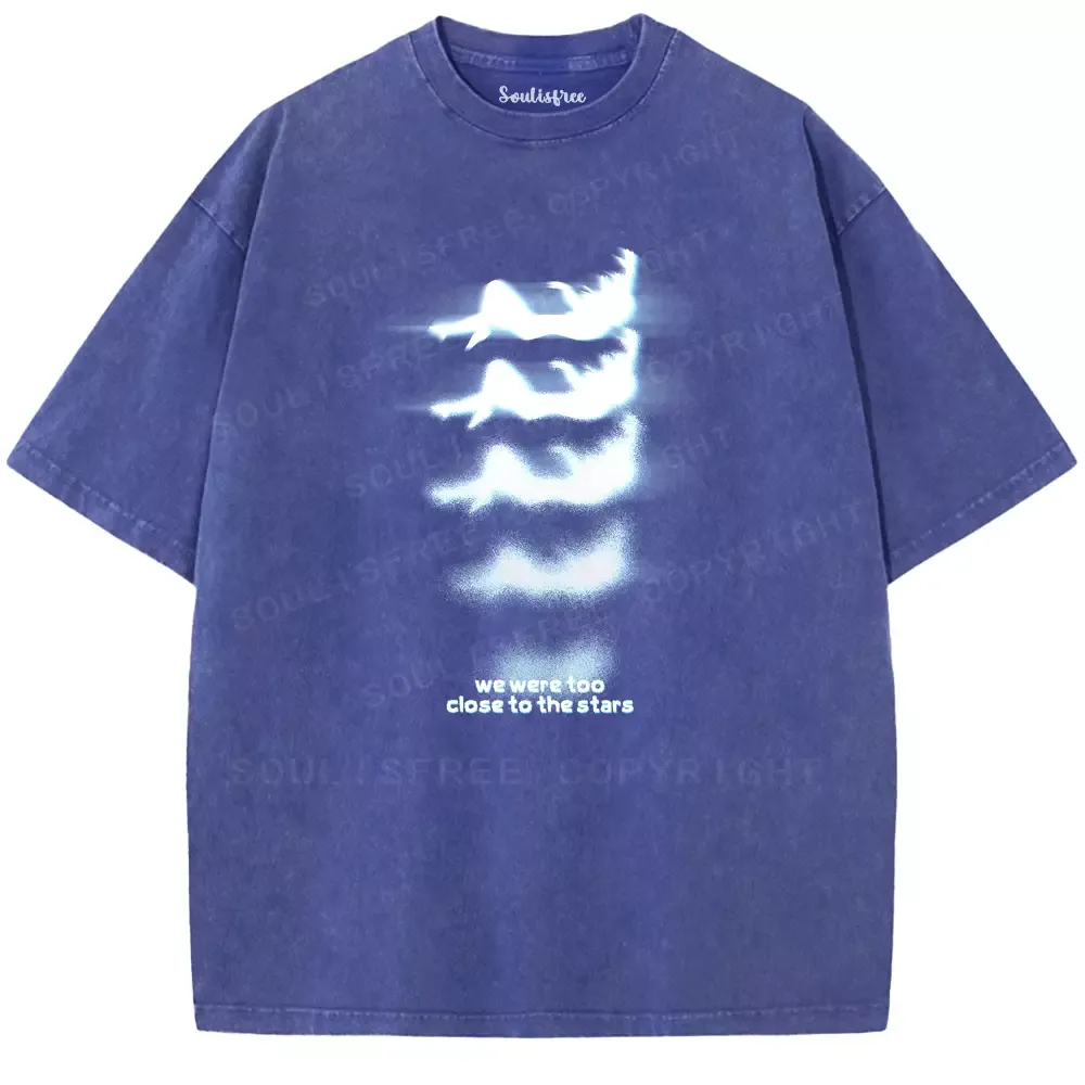 Soulisfree we were too close to the stars Washed Tee