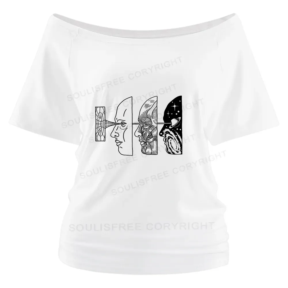 Designed Reality Is Manipulated By Thought Off Shoulder Top