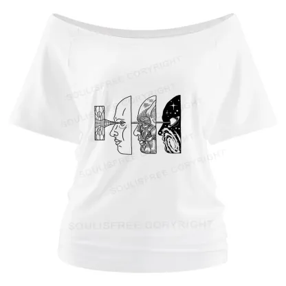 Reality Is Manipulated By Thought Off Shoulder Top