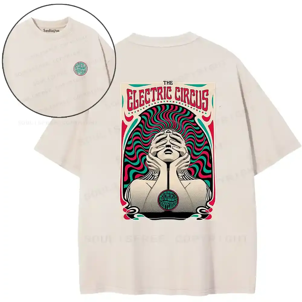 Neon Psyche Carnival Washed T-shirt