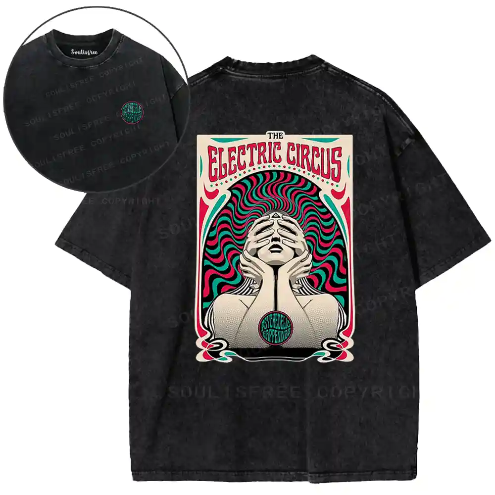 Neon Psyche Carnival Washed T-shirt