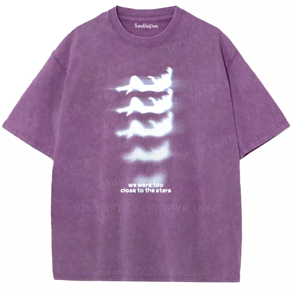 Soulisfree we were too close to the stars Washed Tee
