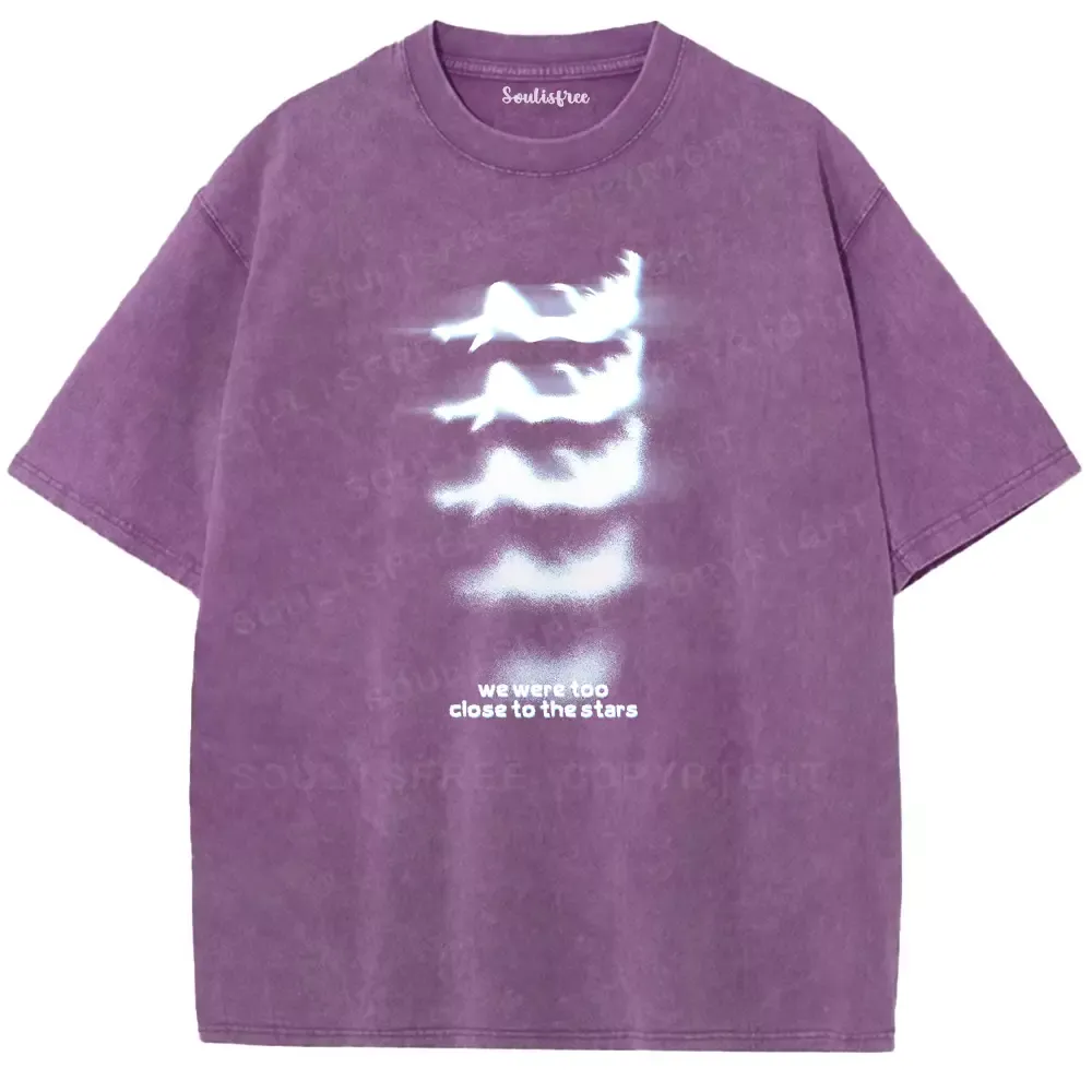 Soulisfree we were too close to the stars Washed Tee