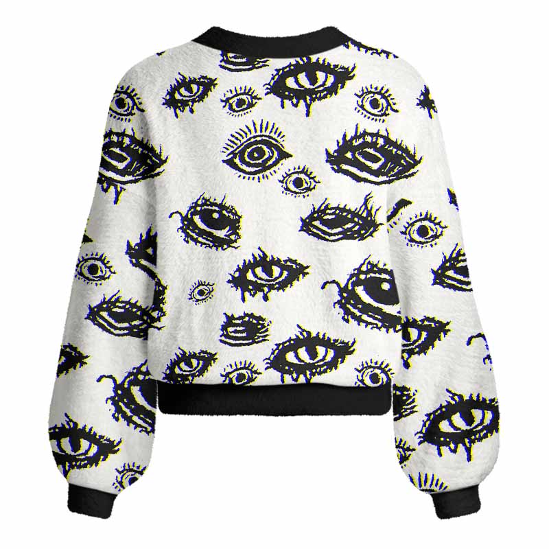 Soulisfree AWAKEN YOUR VISION Women's Fuzzy Cardigan Sweater