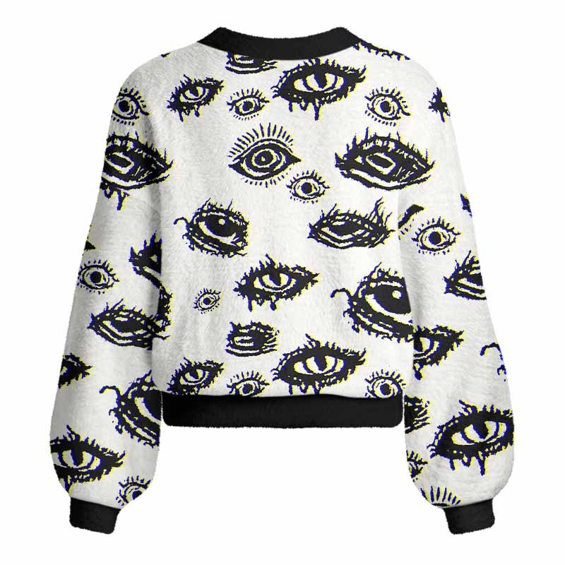 Soulisfree AWAKEN YOUR VISION Women's Fuzzy Cardigan Sweater
