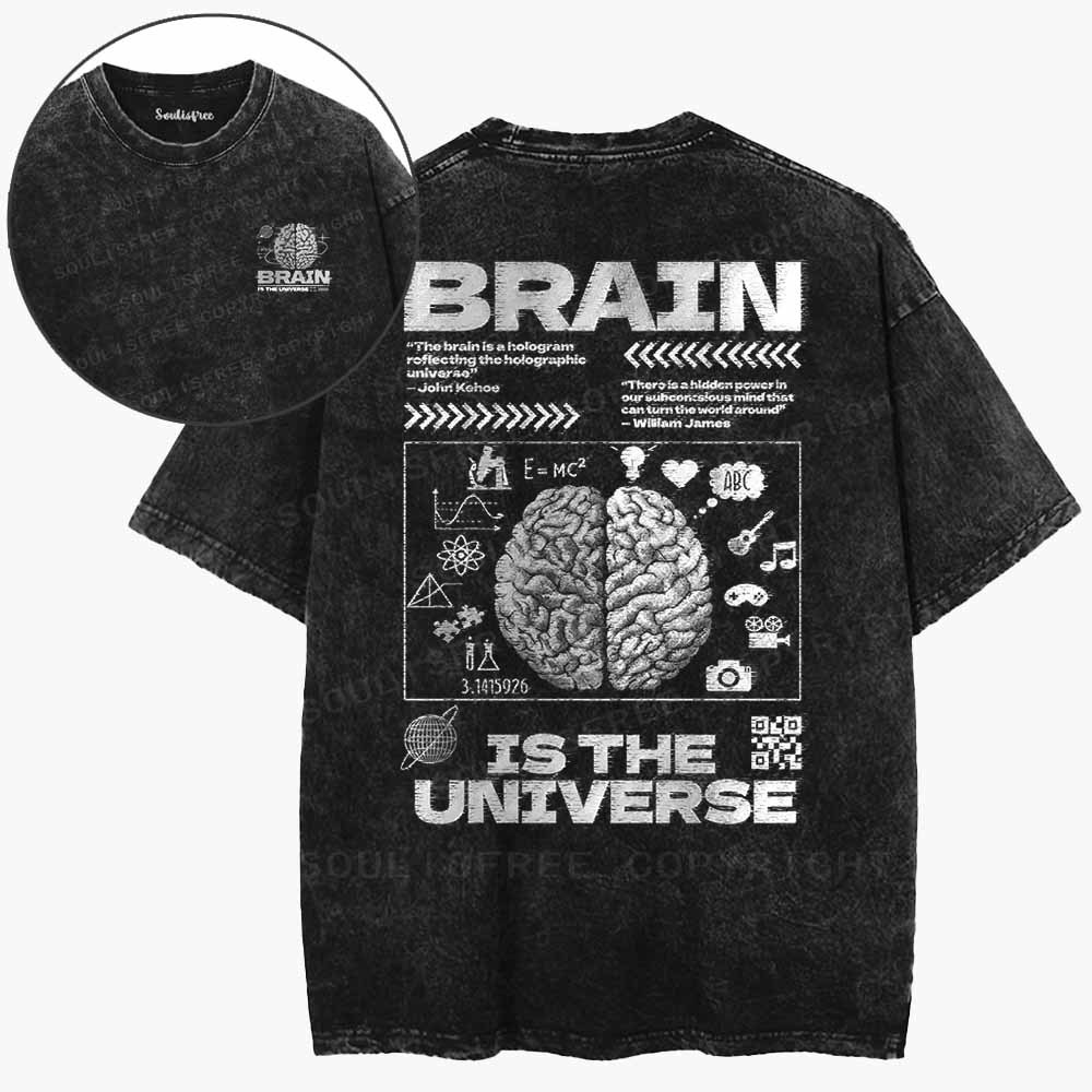 Soulisfree Brain Universe Washed Tee