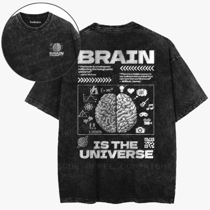 Soulisfree  Brain Universe Washed Tee
