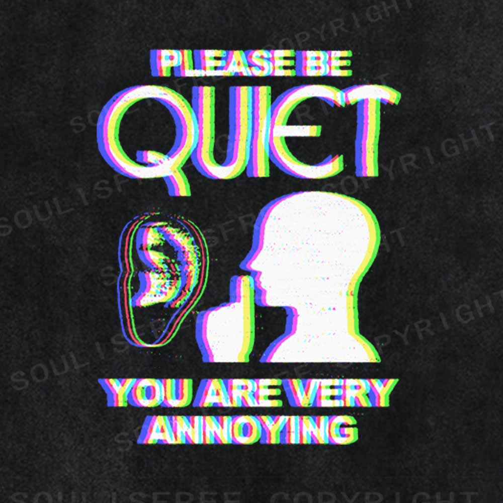 Soulisfree Keep Quiet Skip The Noise Washed Tee