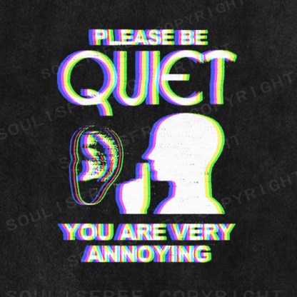 Soulisfree Keep Quiet Skip The Noise Washed Tee