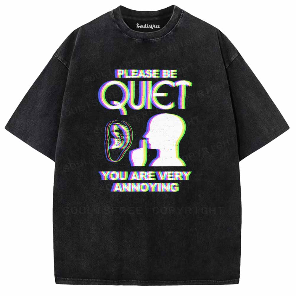 Soulisfree Keep Quiet Skip The Noise Washed Tee