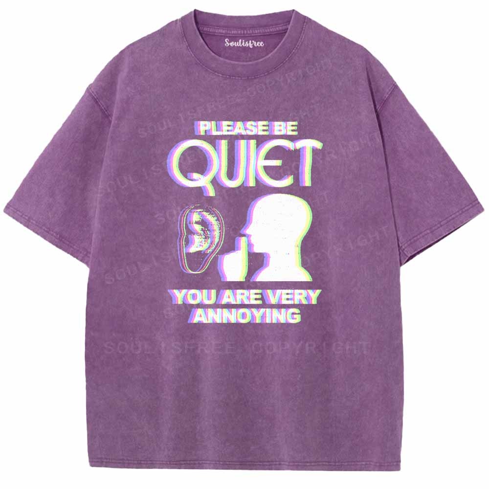 Soulisfree Keep Quiet Skip The Noise Washed Tee