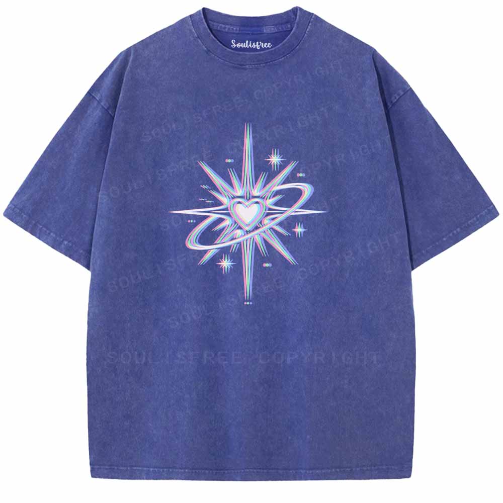 Soulisfree  Chromatic Cosmic Love Washed Tee