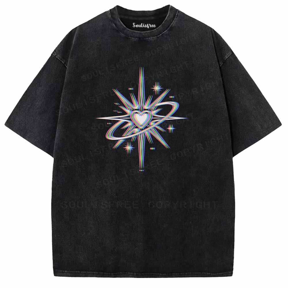 Soulisfree  Chromatic Cosmic Love Washed Tee
