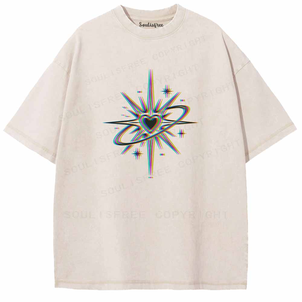 Soulisfree  Chromatic Cosmic Love Washed Tee